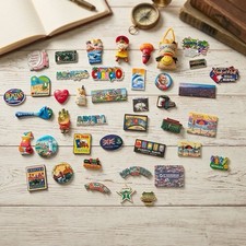 Mixed Refrigerator Magnet Lot 35+ Destination Tourist Travel Souvenir Vintage picture