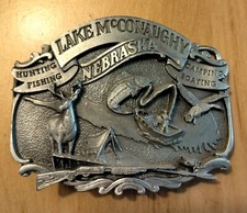 Vtg 1986 Belt Buckle Lake McConaughy Neb 3rd in SERIES Ltd Edit 271 of 1000 picture