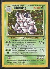 Nidoking 11/130 Holo Rare Base Set 2 Pokemon Lightly Played picture