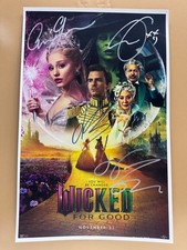 SIGNED WICKED FOR GOOD 11x17 Movie Poster COA by 4 of the actors - Ships FREE picture