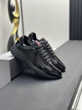 Prada Americas Cup Men's Black Low-top Fashion Casual Sports Shoes 🔥 picture