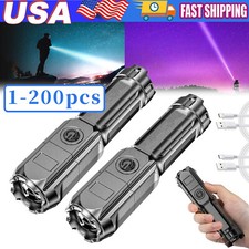 Rechargeable 990000LM LED Flashlight Tactical Police Super Bright Torch Zoomable picture