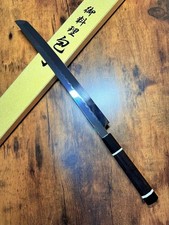 Ikeda Yoshikazu Japanese Honyaki Sakimaru Takohiki 305mm Blue Steel Ebony New picture