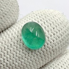 1.83 Cts Natural Zambia Emerald 9x7 MM Oval Cabochon Loose Gemstone For Jewelry picture