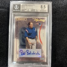 BILL BELICHICK 2004 PLAYOFF Prime Signatures Signature Proofs Gold #56 04/45  picture