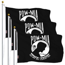 THREE PACK POW-MIA Black Flag You are Not Forgotten Prisoner of War 3x5ft G128® picture
