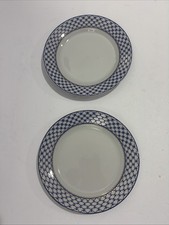 VTG Lomonosov Russian Imperial St. Petersburg Cobalt Blue Gold Net 2 Salad Plate picture