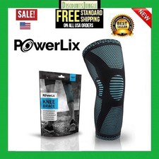 POWERLIX Knee Compression Sleeve - Best Knee Brace for Men & Women -SIZE M picture