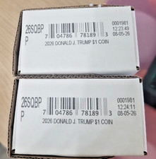 Semiquincentennial President Donald J Trump 2026 $1 Coin SEALED BOX 100 COIN BAG picture