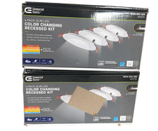 Commercial Electric Ultra Slim 4in Color Selectable Canless Recessed LED Kit 8PK picture