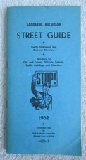 1962 Vintage  Saginaw MI Street Guide Ordinances Rules Directory Genske 100 Page picture