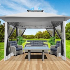 12x12FT Pop up Gazebo with Mosquito Netting Waterproof Outdoor Patio Screen Tent picture