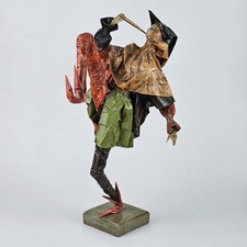 Vintage Handcrafted Folk Art Jester Sculpture Martin Renteria Papier Mache picture