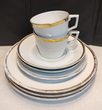 RARE Set 1880s Homer Laughlin Shakespeare Plates Bowls Cups Premium Stone China picture