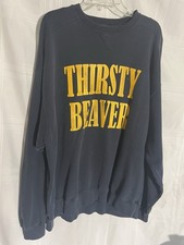 Vintage 90S Russell Athletic High Cotton Thirsty Beaver Security Crewneck Sweat picture