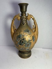 Antiq.Ernst Wahliss Turn Wien Austria Porcelain Amphora Vase art nouveau  13 .75 picture