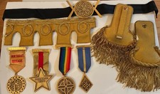 Vintage 1980's Major Magic's Major's Uniform Trims, Metals, Belt, Shoulder Pads picture