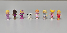Vintage 1980s 1990s Bluebird Polly Pocket Figures Lot Polly, Kim, Tiny Tina, Dog picture