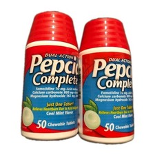 New Lot Of 2 Pepcid Complete 50x2 100 Mint Chewable Tablets 2028/03 + Heartburn picture