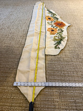 Mantel topper-NEW Crewel Embroidered Sunflower Floral Bell Pull Finished picture