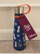 Sip By Swell Disney Frozen Olaf Snowflakes 10 oz Stainless Bottle Lid Carry Loop picture