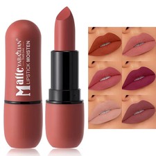 6-Color Matte Lipstick: Velvet Lip Color, Smooth, Waterproof, Long-Lasting Color picture