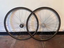 VINTAGE CAMPAGNOLO C RECORD 28H SHERIFF STAR 700C TUBULAR TRACK PISTA WHEEL SET picture