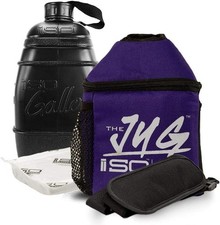 PURPLE Isojug Insulated 1 Gallon Water Jug & Holder Cover w/ Ice Pack  MADE USA picture