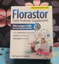 Florastor Daily Probiotic Supplement 250mg 100 Capsules Digestive Support Exp 12 picture