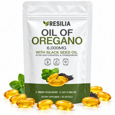 Resilia Oil of Oregano 6000mg with Black Seed Oil Softgels – 60 Capsules picture