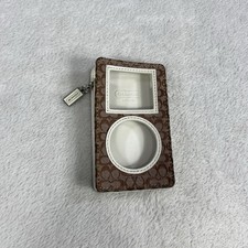 Vintage Y2K Era Coach Signature Canvas iPod Case Monogram Brown White picture