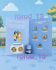 2026 Bluey FULL set $2 5-Coin Tube + 2*$2 Colour Till coin= 7  + Offical Folder picture