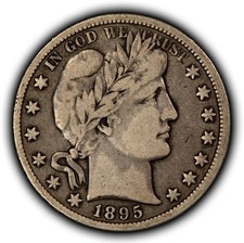 1895-O 50c Silver Barber Half Dollar - Original VF - SKU-H4001 picture