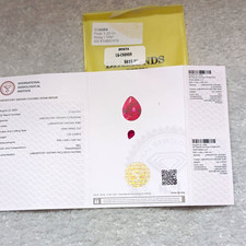 IGI Certified Lab-Created Ruby 1.22ct Red Pear 8x6mm Transparent picture