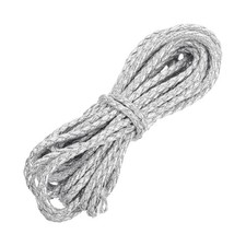 Leather Cord, 5.47 Yards 3mm Dia PU Braiding Thread String for DIY , Silver picture