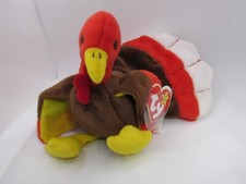 Gobbles Ty Beanie Baby Tag Errors 1996 Turkey Original Retired Mint Rare picture