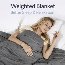 Weighted Blanket 15lb / 20lb Available Better Sleep & Relaxation 48x72in &60x80 picture