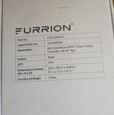 FURRION FSCC60PW-2 50A MPPT SOLAR CHARGE CONTROLLER W BLUETOOTH APP picture
