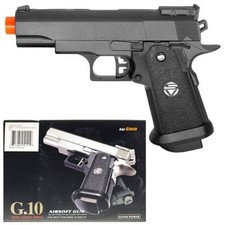 Small Metal Colt 1911 Airsoft Pistol Hand Gun 235fps w/1000 BBs Air Soft G10 picture