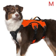 rabbitgoo Pet Dog Harness with Lift Handle Escape Proof Adjustable Vest Orange M picture