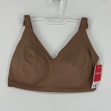 NEW Spanx All-In-One Wireless Bra Sz L Cafe Au Lait Cups D-DD Nylon Elast $64 W1 picture