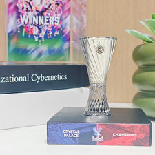 2025-26 Crystal Palace Football Winner Metal Trophy 8cm With Acrylic Display picture