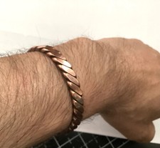 100% Copper Bracelet. Handmade Braided Medicine Bracelet Arthiritis Pain Therapy picture