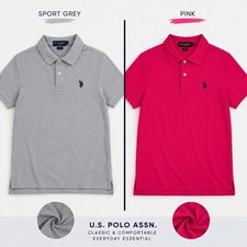 NWT~U.S. Polo Assn. Performance Piqué Polo Shirt Short Sleeve, 2 Colors/2 Sizes picture