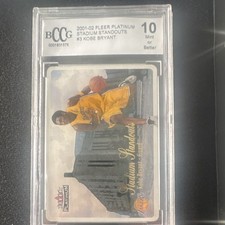 Fleer 2001-02 Fleer Platinum Stadium Standouts Kobe Bryant Lakers #3 SS Graded picture