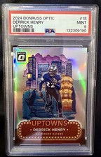 Panini Donruss Optic 2024 Derrick Henry Uptowns Prizm #18 Ravens PSA 9 picture