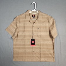 quicksilver button up shirt L For Men Brown picture