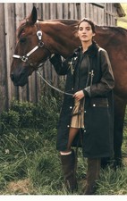 Barbour Evette waxed Cotton trench NWT size 6  picture