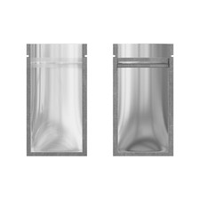 100/500/1000 Clear Window Silver Mylar Foil Resealable Flat Zipper Seal Bags picture