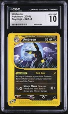 CGC 10 GEM MINT Umbreon 32/144 Skyridge Non Holo Rare Pokemon Card picture